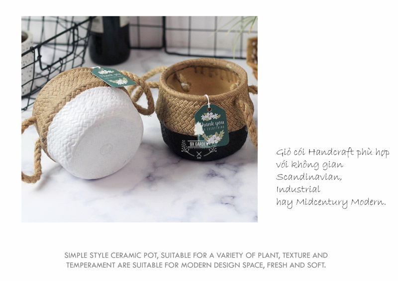 Giỏ Cói Handcraft - 9X GARDEN