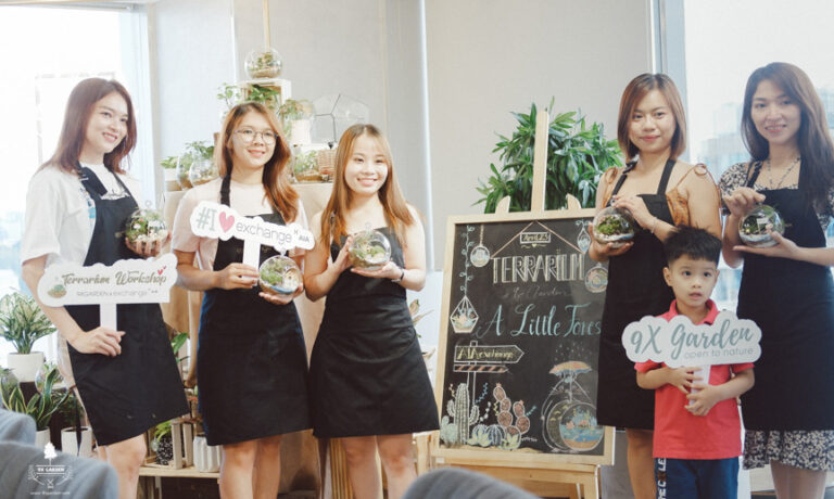 Workshop trồng cây terrarium - AIA Exchange - 9X GARDEN